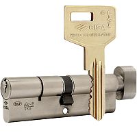 Циліндр CISA C3000 100T (50*50T) нікель матовий 5 ключів